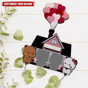 Couple Personalized Keychain Wooden Keychain Holder