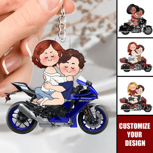 I Will Ride You - Personalized Couple Keychain