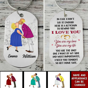 Couple I Need You Tonight Stainless Steel Keychain