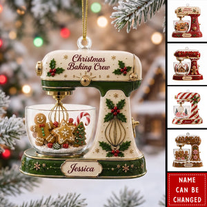Custom Kitchen Stand Mixer Acrylic Ornament, Personalized Tree Hanging, Cute Baking Tree Decor, Baker Christmas Gift