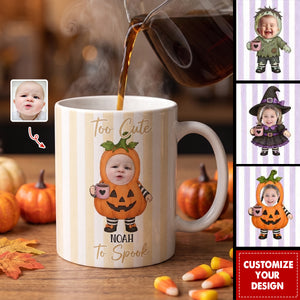 Custom Sweet Baby Face Little Boo - Funny Halloween Print Full Mug