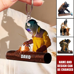 Personalized Welder Keychain - Custom Welding Keychain