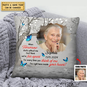 Personalized Dog Memorial When Tommorow Start Without Me Pillow