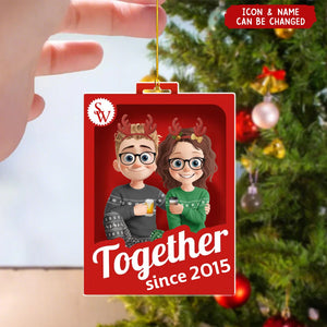 Personalized Acrylic Ornament - Anniversary Christmas Wedding Gifts For Husband And Wife, Him And Her - Christmas Is Better With You