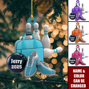 Bowling Personalized Christmas Ornament, Gift For Bowling Lovers