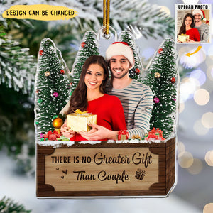 There Is No Greater Gift Than Sisters - Personalized Acrylic Photo Ornament