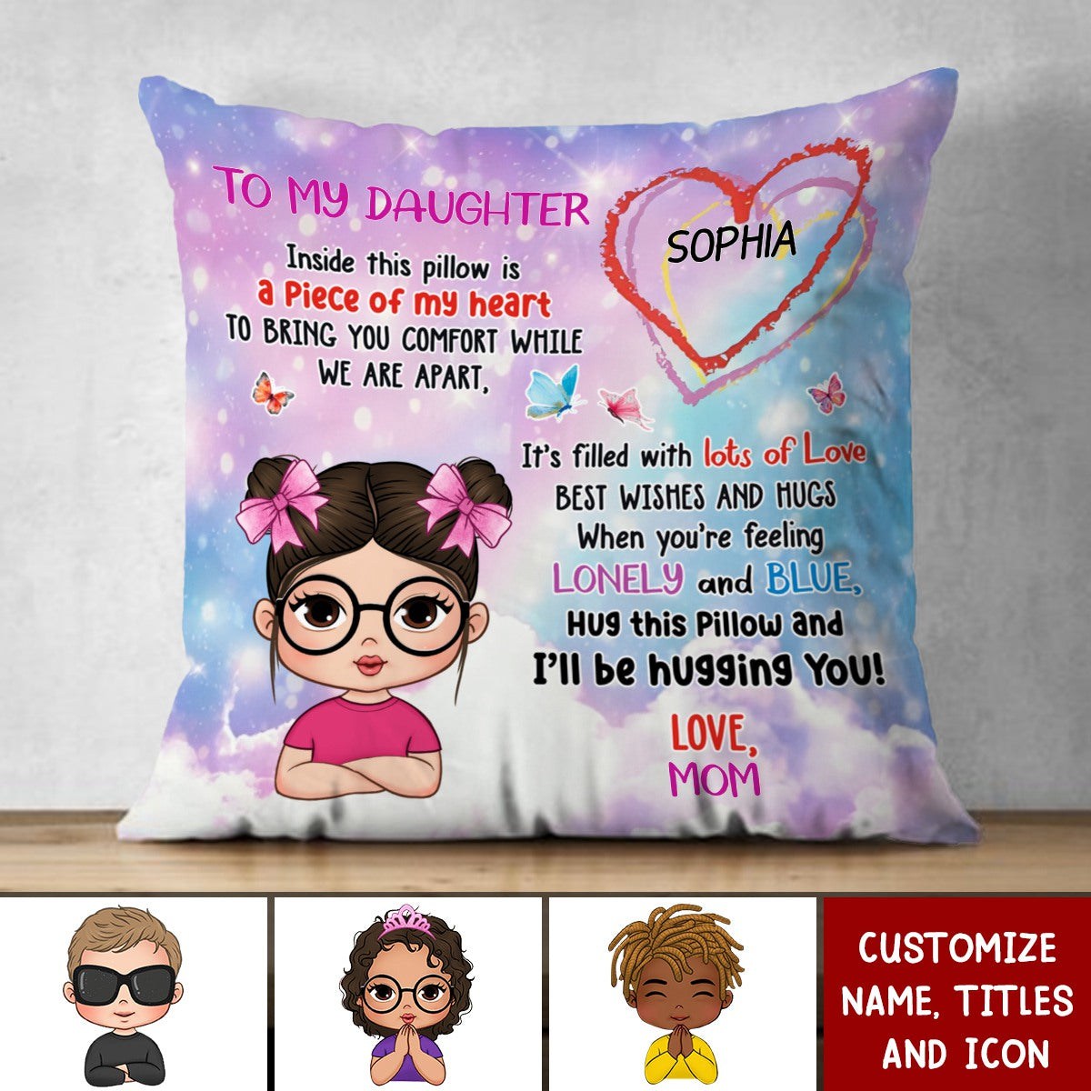 Hug This Pillow And I'll Be Hugging You - Personalized Pillow