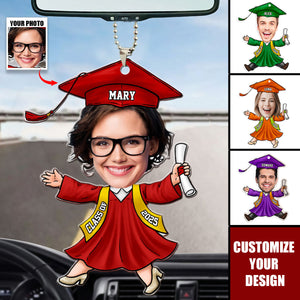 Custom Funny Face Graduation Personalized Acrylic Ornament