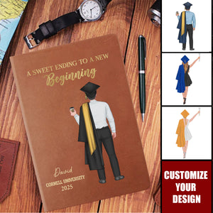 I Trust The Next Chapter - Graduation Personalized Leather Journal