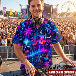 DJ - Personalized Hawaiian Shirt, Gifts For Music Lovers