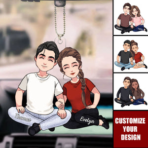 You Are My Missing Piece - Couple Personalized Acrylic Car Ornament