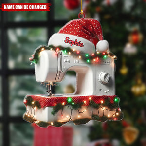 Personalized Sewing Machine Christmas Ornament 2024