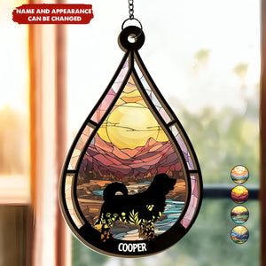 At The Rainbow Bridge, Wrapped In Eternal Warmth - Memorial Personalized Window Ornament