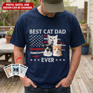 Custom Photo Best Dog Dad Ever - Personalized Pet Shirt- Father's Day, Gift For Pet Owners, Pet Lovers