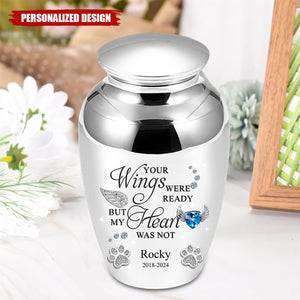 You Left Pawprints In My Heart I Will Carry You With Me - Mini Keepsake Urn for Ashes - Memorial Gift