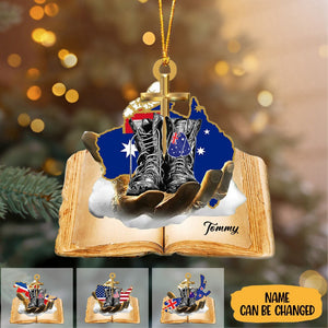 Custom Jesus Hands Holding Veteran Ornament Veteran Memorial Ornaments For Christmas Tree