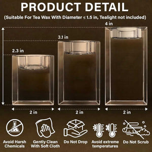 Custom Photo Your Light Will Always Shine - Personalized Crystal Candle Holder