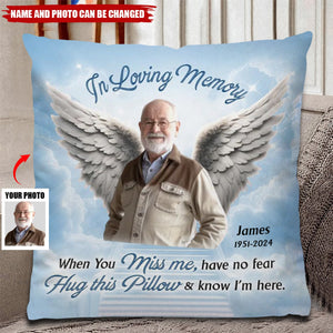 Personalized Memorial Hug This Pillow & Know I'm Here