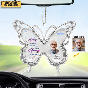 Always Loved Never Forgotten Forever Missed - Personalized Memorial Butterfly Acrylic Ornament - Upload Photo - Memorial Gift For Family Member