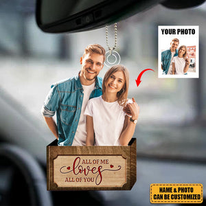 Custom Couple Photo From Our First Kiss Personalized Car Ornament