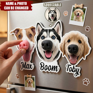 Custom Funny Face Gift For Dog Lover, Dog Mom, Dog Dad - Personalized Fridge Magnet
