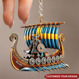 Personalized Ship Keychain - Unique Christmas Gift For History Enthusiasts