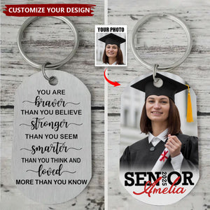 You’re Braver Than You Believe - Personalized Stainless Steel Photo Keychain
