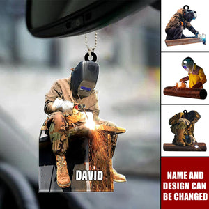 Personalized Welder Ornament - Custom Welding Car Ornament