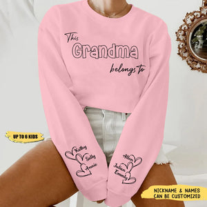 This Grandma Belongs To Family Personalized Sweatshirt