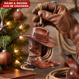 Cowgirl Boots - Personalized Acrylic Custom Shape Ornament