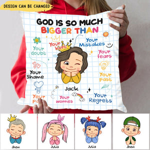 Gift For Granddaughter Grandson Daughter Son Christian God Is So Much Bigger Pillow