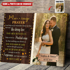 Custom Photo Marriage Prayer Personalized Poster Gifts For Couple