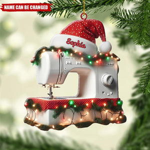 Personalized Sewing Machine Christmas Ornament 2024