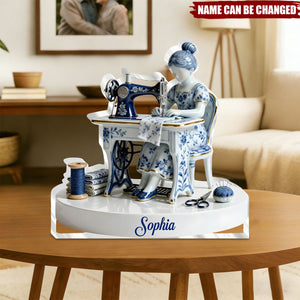 Love Sewing - Personalized Custom Shaped Squared Acrylic Plaque