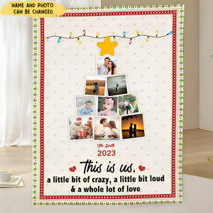 This Is Us Photo Family Christmas Tree - Personalized Photo Blanket