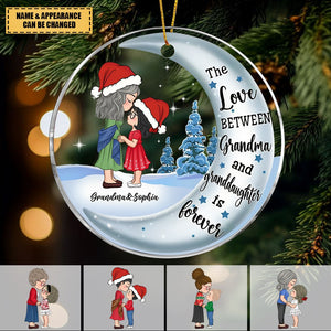 Christmas Gift For Grandma Granddaughter Circle Ornament