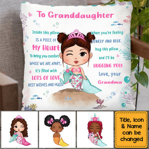 Gift For Granddaughter Hug This Pillow Mermaid Pillow