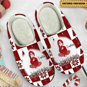 Just A Girl/Boy Who Loves Christmas - Personalized Slippers