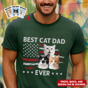 Custom Photo Best Dog Dad Ever - Personalized Pet Shirt- Father's Day, Gift For Pet Owners, Pet Lovers