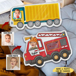 Kids Riding Vehicle - Personalized Photo Shaped Pillow