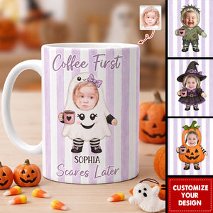 Custom Sweet Baby Face Little Boo - Funny Halloween Print Full Mug