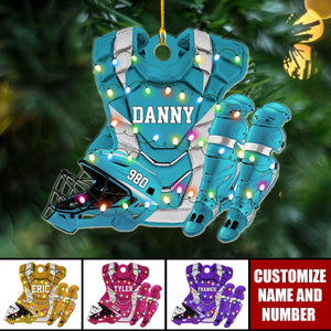 Personalized Name And Number Shaped Baseball Ornaments, Gifts For Baseball Lover