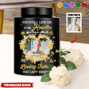 Loving Family - In Loving Memories - Keepsake Urn for Ashes - Stainless Steel Urns