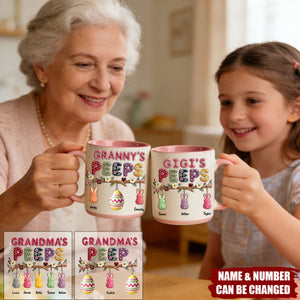 Grandma Bunny Easter Accent Mug - Personalized Gifts For Grandma