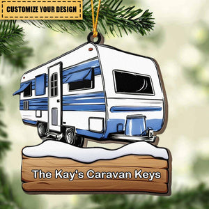 Keys To The Camper Camping Lovers Rv Caravan - Personalized Christmas Ornament