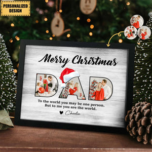 Custom Photo Father's Christmas Family Picture Frame