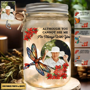 Your Light Will Always Shine In My Heart - Personalized Memorial Mason Jar Light