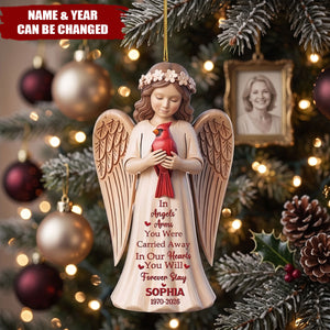 In Angels' Arms You Were Carried Away Memorial Ornament, Cardinal Sympathy Gift