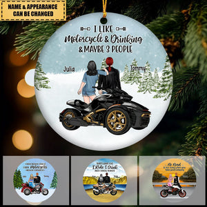 Riding Partner For Life - Personalized Ornament, Motorcycle Couple, Gift For Motorcycle Lovers