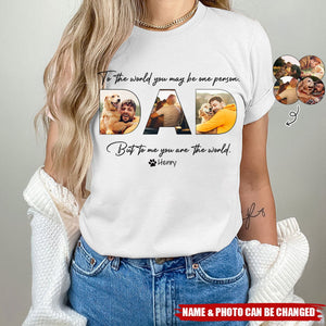 Upload Photo Happy Father's Day, Dog T-shirt